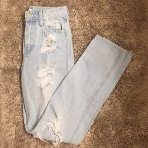Light blue ripped Hollister jeans